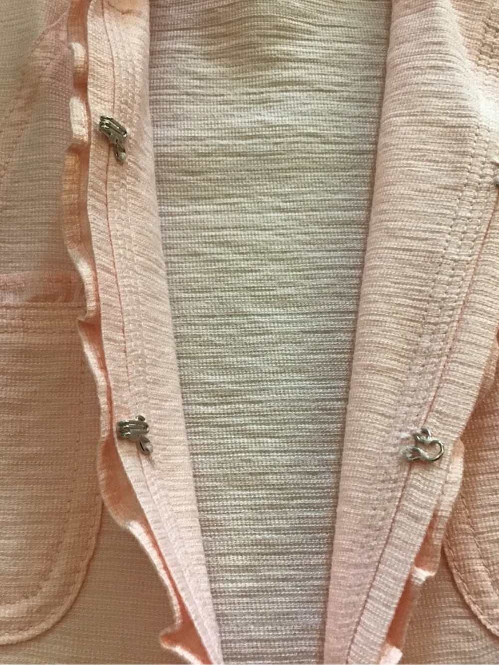 Ruby Rd. Pink Ruffle Trim Shirt Jacket - Picture 6 of 11